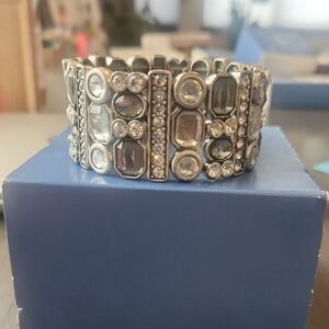 Lia Sophia Silver and Black Gem Bracelet